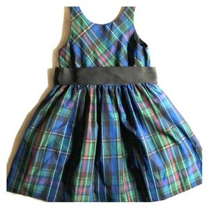 Polo Ralph Lauren Plaid taffeta party dress